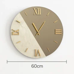 Orologi Da Parete Moderni-Selezionato da Mazzolaluce Orologio da parete rotondo 60cm marmo laminato specchio bronzo