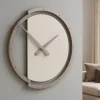 Orologi Da Parete Moderni-Selezionato da Mazzolaluce Orologio da parete rotondo design moderno tortora e caffelatte