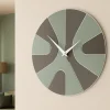 Orologi Da Parete Moderni-Selezionato da Mazzolaluce Orologio da parete rotondo in legno verde moderno rotondo