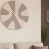 Orologi Da Parete Moderni-Selezionato da Mazzolaluce Orologio da parete rotondo moderno in legno grigio prugna