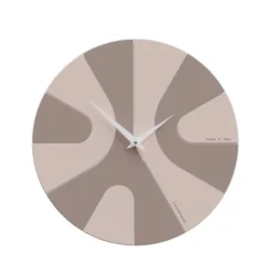 Orologi Da Parete Moderni-Selezionato da Mazzolaluce Orologio da parete rotondo moderno in legno grigio prugna