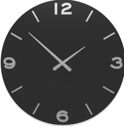 Orologi Da Parete Moderni-Selezionato da Mazzolaluce Orologio da parete rotondo moderno smarty legno nero
