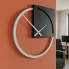 Orologi Da Parete Moderni-Selezionato da Mazzolaluce Orologio da parete rotondo moderno legno nero grigio