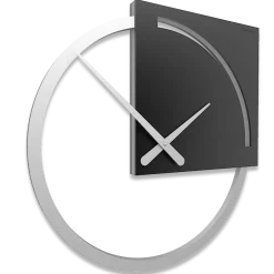 Orologi Da Parete Moderni-Selezionato da Mazzolaluce Orologio da parete rotondo moderno legno nero grigio