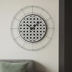 Orologi Da Parete Moderni-Selezionato da Mazzolaluce Orologio da parete rotondo moderno bianco e nero 90cm