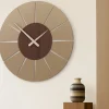 Orologi Da Parete Moderni-Selezionato da Mazzolaluce Orologio da parete rovere wenge moderno in legno per ufficio