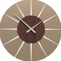 Orologi Da Parete Moderni-Selezionato da Mazzolaluce Orologio da parete rovere wenge moderno in legno per ufficio