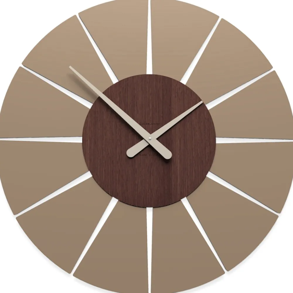 Orologi Da Parete Moderni-Selezionato da Mazzolaluce Orologio da parete rovere wenge moderno in legno per ufficio
