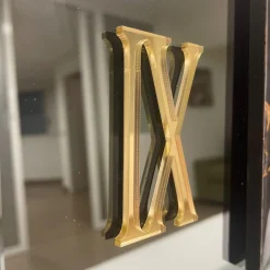 Orologi Da Parete Moderni-Selezionato da Mazzolaluce Orologio da parete specchio fume 70x35 resina effetto marmo