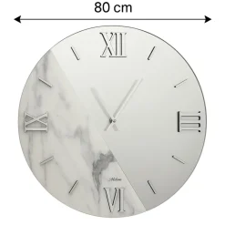 Orologi Da Parete Moderni-Selezionato da Mazzolaluce Orologio da parete tondo 80cm specchio e marmo laminato