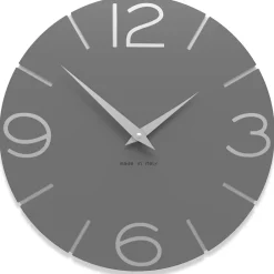 Orologi Da Parete Moderni-Selezionato da Mazzolaluce Orologio da parete tondo moderno grigio quarzo