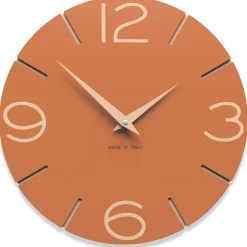 Orologi Da Parete Moderni-Selezionato da Mazzolaluce Orologio da parete tondo terracotta moderno