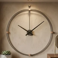 Orologi Da Parete Moderni-Selezionato da Mazzolaluce Orologio da parete tridimensionale tortora rotondo 80cm
