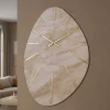Orologi Da Parete Moderni-Selezionato da Mazzolaluce Orologio da parete 110x72 cm effetto marmo beige