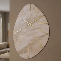 Orologi Da Parete Moderni-Selezionato da Mazzolaluce Orologio da parete 110x72 cm effetto marmo beige