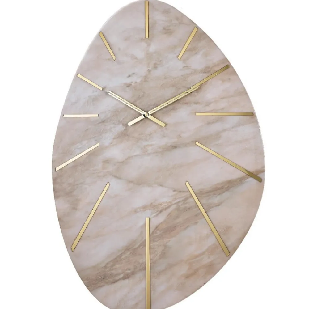 Orologi Da Parete Moderni-Selezionato da Mazzolaluce Orologio da parete 110x72 cm effetto marmo beige