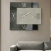 Orologi Da Parete Moderni-Selezionato da Mazzolaluce Orologio da parete 80x90 design specchio fume carta da parati
