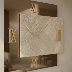Orologi Da Parete Moderni-Selezionato da Mazzolaluce Orologio da parete 60x70 design specchio bronzo carta da parati