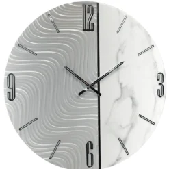 Orologi Da Parete Moderni-Selezionato da Mazzolaluce Orologio design da parete 80cm rotondo resina effetto marmo