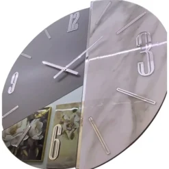 Orologi Da Parete Moderni-Selezionato da Mazzolaluce Orologio design moderno 80cm resina effetto marmo-vetro-legno