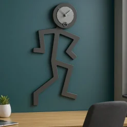 Orologi Da Parete Moderni-Selezionato da Mazzolaluce Orologio design moderno da parete legno grigio quarzo