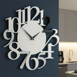 Orologi Da Parete Moderni-Selezionato da Mazzolaluce Orologio design numeri da parete moderno nero grigio