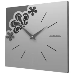 Orologi Da Parete Moderni-Selezionato da Mazzolaluce Orologio design quadrato legno alluminio per soggiorno