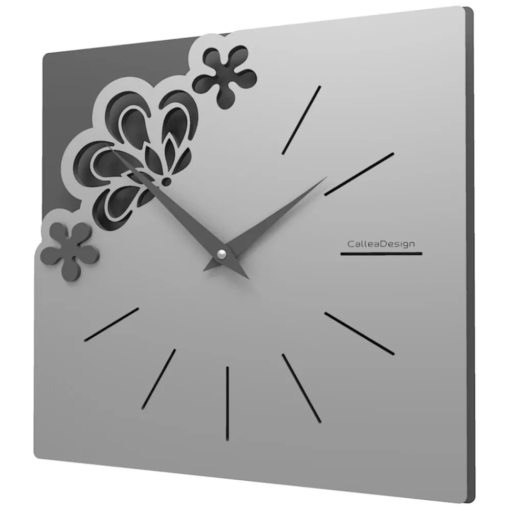 Orologi Da Parete Moderni-Selezionato da Mazzolaluce Orologio design quadrato legno alluminio per soggiorno