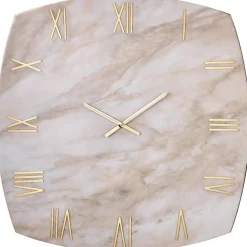 Orologi Da Parete Moderni-Selezionato da Mazzolaluce Orologio effetto marmo da parete 90cm numeri e lancette in oro
