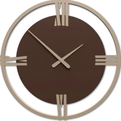 Orologi Da Parete Moderni-Selezionato da Mazzolaluce Orologio grande a parete legno cioccolato sirio