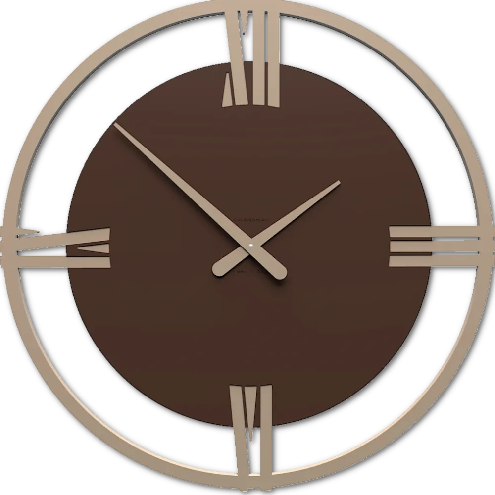 Orologi Da Parete Moderni-Selezionato da Mazzolaluce Orologio grande a parete legno cioccolato sirio