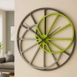 Orologi Da Parete Moderni-Selezionato da Mazzolaluce Orologio grande a parete moderno 95cm verde mela theresa