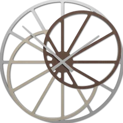 Orologi Da Parete Moderni-Selezionato da Mazzolaluce Orologio grande 95cm da parete moderno rovere wenge rotondo design originale