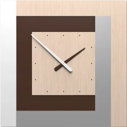 Orologi Da Parete Moderni-Selezionato da Mazzolaluce Orologio grande da muro rovere decape clock63 stripes