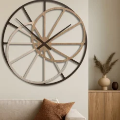 Orologi Da Parete Moderni-Selezionato da Mazzolaluce Orologio grande da parete 95cm noce canaletto