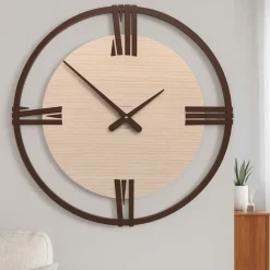 Orologi Da Parete Moderni-Selezionato da Mazzolaluce Orologio grande da parete rovere decape' sirio