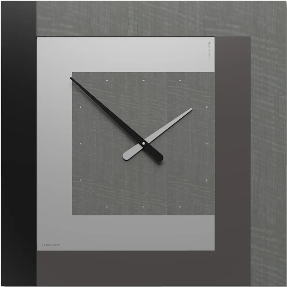 Orologi Da Parete Moderni-Selezionato da Mazzolaluce Orologio grande moderno a parete clock63 radica grigia