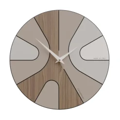Orologi Da Parete Moderni-Selezionato da Mazzolaluce Orologio in legno da parete noce rotondo per cucina