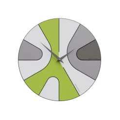 Orologi Da Parete Moderni-Selezionato da Mazzolaluce Orologio in legno rotondo da parete moderno verde