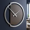 Orologi Da Parete Moderni-Selezionato da Mazzolaluce Orologio in legno rotondo rovere e alluminio design moderno