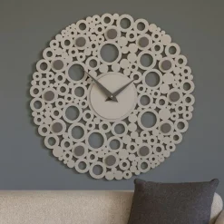 Orologi Da Parete Moderni-Selezionato da Mazzolaluce Orologio in legno tortora moderno rotondo 40cm