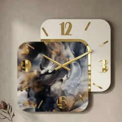 Orologi Da Parete Moderni-Selezionato da Mazzolaluce Orologio in resina moderno a parete effetto marmorizzato