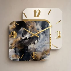 Orologi Da Parete Moderni-Selezionato da Mazzolaluce Orologio in resina moderno a parete effetto marmorizzato