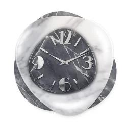 Orologi Da Parete Moderni-Selezionato da Mazzolaluce Orologio in resina moderno da parete effetto marmo grigio