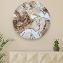 Orologi Da Parete Moderni-Selezionato da Mazzolaluce Orologio luxury per parete 60cm rotondo moderno in resina