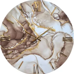 Orologi Da Parete Moderni-Selezionato da Mazzolaluce Orologio luxury per parete 60cm rotondo moderno in resina