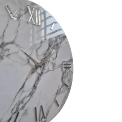 Orologi Da Parete Moderni-Selezionato da Mazzolaluce Orologio mabby moderno 60cm da parete effetto marmo bianco