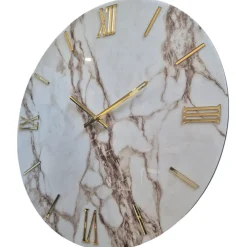 Orologi Da Parete Moderni-Selezionato da Mazzolaluce Orologio marmy 100cm da parete moderno tondo dettagli in oro
