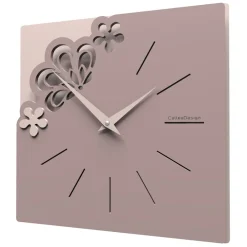Orologi Da Parete Moderni-Selezionato da Mazzolaluce Orologio merletto moderno da parete quadrato colore prugna