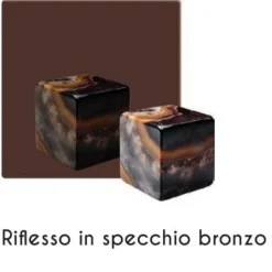 Orologi Da Parete Moderni-Selezionato da Mazzolaluce Orologio mistica tondo 60cm da muro vetro bronzo design moderno